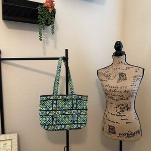 Vera Bradley Tote - Blue & Green